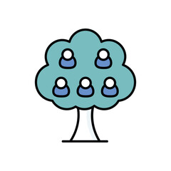 Family Tree icon isolated on a white background. Vector illustration.