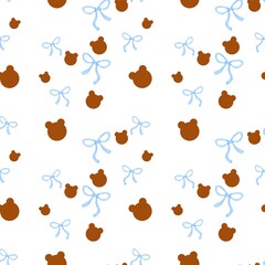 autumn ribbon seamless pattern