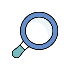 Magnifying Glass icon isolated on a white background. Vector illustration.