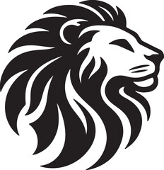 lion head silhouette vector
