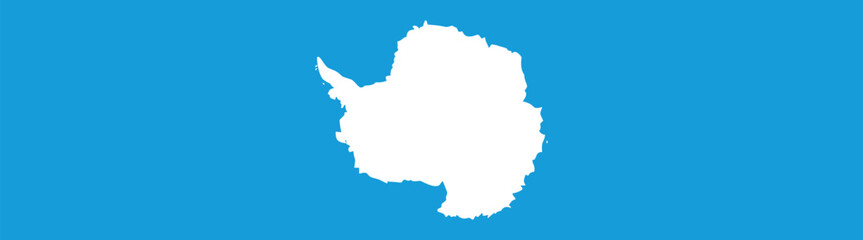 Flag of Antarctica. Antarctica flag long banner digital vector illustration