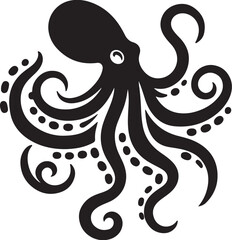 vector illustration of a octopus