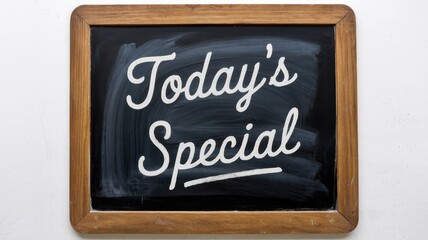 Fototapeta premium Todays special is written in white on a blackboard