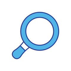 Magnifying Glass icon isolated on a white background. Vector illustration.