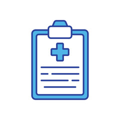 Medical Report icon isolated on a white background. Vector illustration.