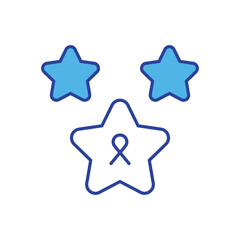 Star icon isolated on a white background. Vector illustration.