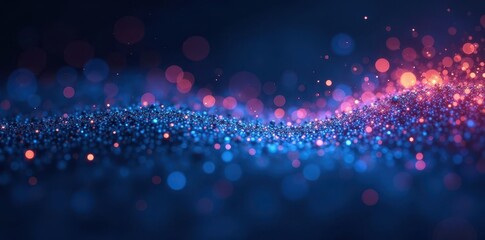 Sparkling glitter, dark blue frame, light art magic , color, glitter, elegant