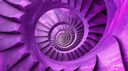 Fototapeta premium Spiral Staircase in Vibrant Purple Tones with Intricate Design