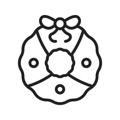 Wreath icon vector image. Suitable for mobile apps, web apps and print media.