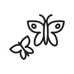 Butterflies icon vector image. Suitable for mobile apps, web apps and print media.