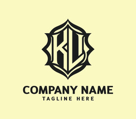 Obraz premium KL Modern Monogram Logo - Sleek and Professional Letter Logo for Branding