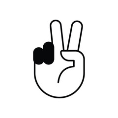 Obraz premium Peace Symbol icon isolated on a white background. Vector illustration.