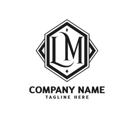 Fototapeta premium LM Modern Monogram Logo - Stylish and Sophisticated Letter Logo for Branding