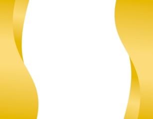 gold ribbon element transparent background