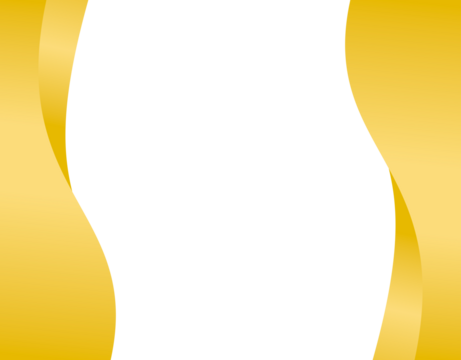 gold ribbon element transparent background