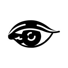 Vector solid black icon for Pterygium