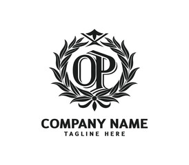 Obraz premium OP Modern Monogram Logo - Sleek and Professional Letter Logo for Branding