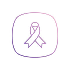 Awareness Pin icon isolated on a white background. Vector illustration.