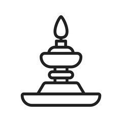 Oil Lamp icon vector image. Suitable for mobile apps, web apps and print media.