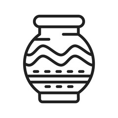 Pot icon vector image. Suitable for mobile apps, web apps and print media.
