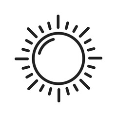 Sun icon vector image. Suitable for mobile apps, web apps and print media.