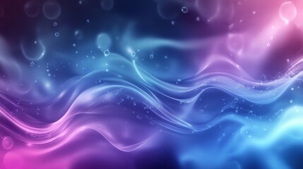Fototapeta premium A dreamy 3D wallpaper with flowing blue and purple liquid textures illuminated by soft lighting.