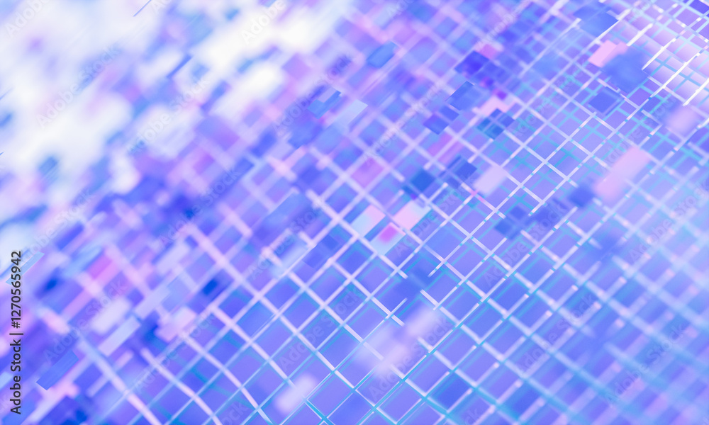 Poster 3d rendering of abstract digital layered crystal glass background. digital technology concept.