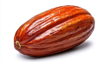 A closeup view of a delicious nut set against a clean white background highlighting its texture and detail