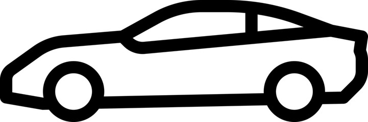 sports car icon linear style