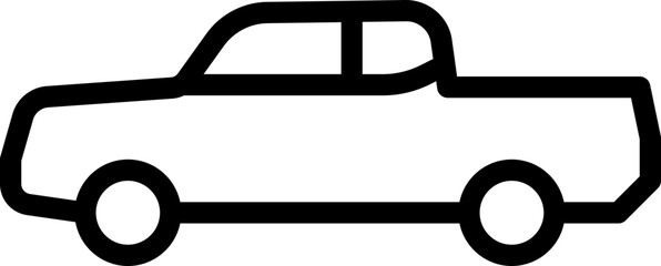 pickup car icon linear style