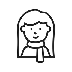 Woman icon vector image. Suitable for mobile apps, web apps and print media.