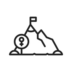 Mountain Flag icon vector image. Suitable for mobile apps, web apps and print media.