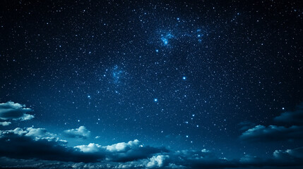 A mesmerizing night sky filled with countless stars, vibrant galaxies, and rich cosmic colors, symbolizing mystery, wonder, infinity, and the vastness of the universe.