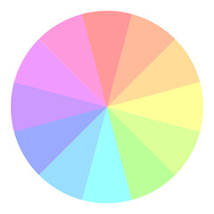 Obraz premium カラー表 円 輝度80%