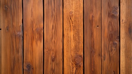 Naklejka premium Close-up view of rustic wooden planks showcasing rich textures and warm tones, ideal for backgrounds