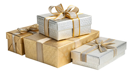luxury gift boxes isolated on white