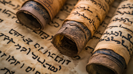 Writing on parchment materials, writing on papyrus, medieval invention, old art of cursive, script quill writing, Historical prose storytelling, poem writing the holy scriptures in ancient times,