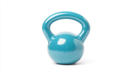 A Vibrant Teal Kettlebell in a Workout Setting