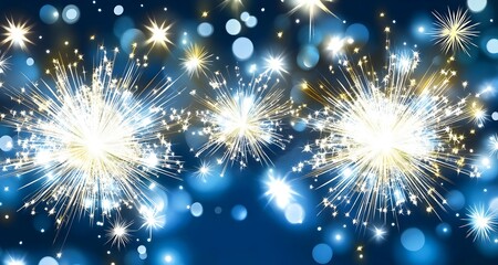Naklejka premium fireworks on the night sky