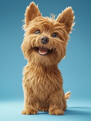 Happy little dog. AI.