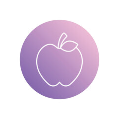 Apple icon isolated on a white background. Vector illustration.