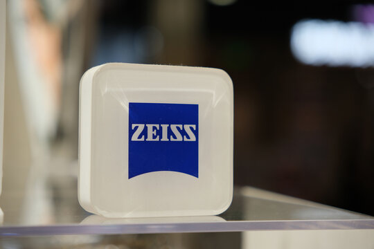 Shanghai,China-March 24th 2024: zeiss company brand logo