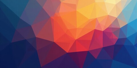 Obraz premium Abstract Colorful Geometric Low Poly Background Design for Presentations and Web Design