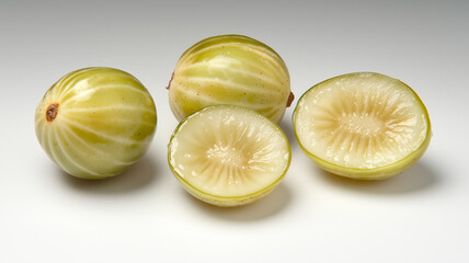 Gooseberry variations isolated on white background
