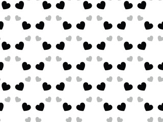 Heart pattern pattern in Black style vector