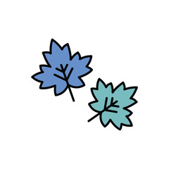 Autumn Leaves icon isolated on a white background. Vector illustration.