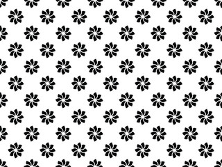 Blossom flower pattern in Black style vector