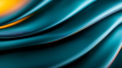 Obraz premium Abstract flowing fabric with vibrant colors creating a smooth wave pattern in a dynamic composition