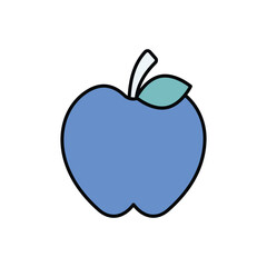 Apple icon isolated on a white background. Vector illustration.
