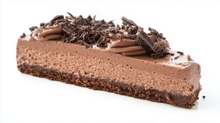 Chocolate mousse isolated on white background